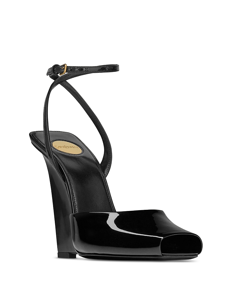 Saint Laurent Women's La Scandale Wedges in Patent Leather