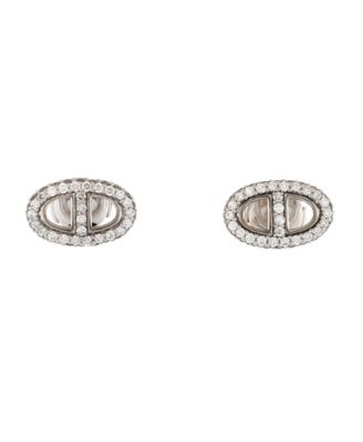 Pre-Owned HERMÈS - New Farandole Stud Earrings 18K White Gold and Diamonds