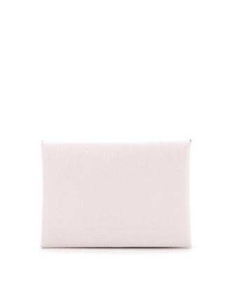 Pre-Owned Hermes Calvi Duo Card Holder Chevre Mysore