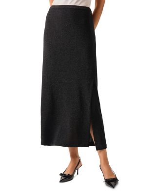 Misook - Metallic Knit Maxi Skirt
