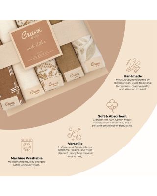 Kendi Safari Animal Washcloths, 5 Pack