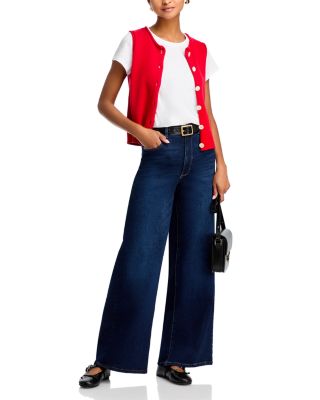 Hepburn High Rise Wide Leg Jeans in Mediterranean