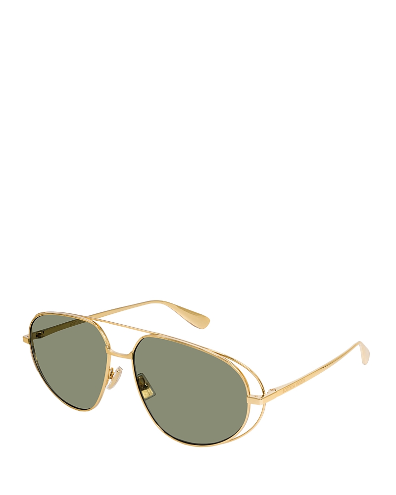 Bottega Veneta Classic Sonnenbrille In Pilotenform In Gold