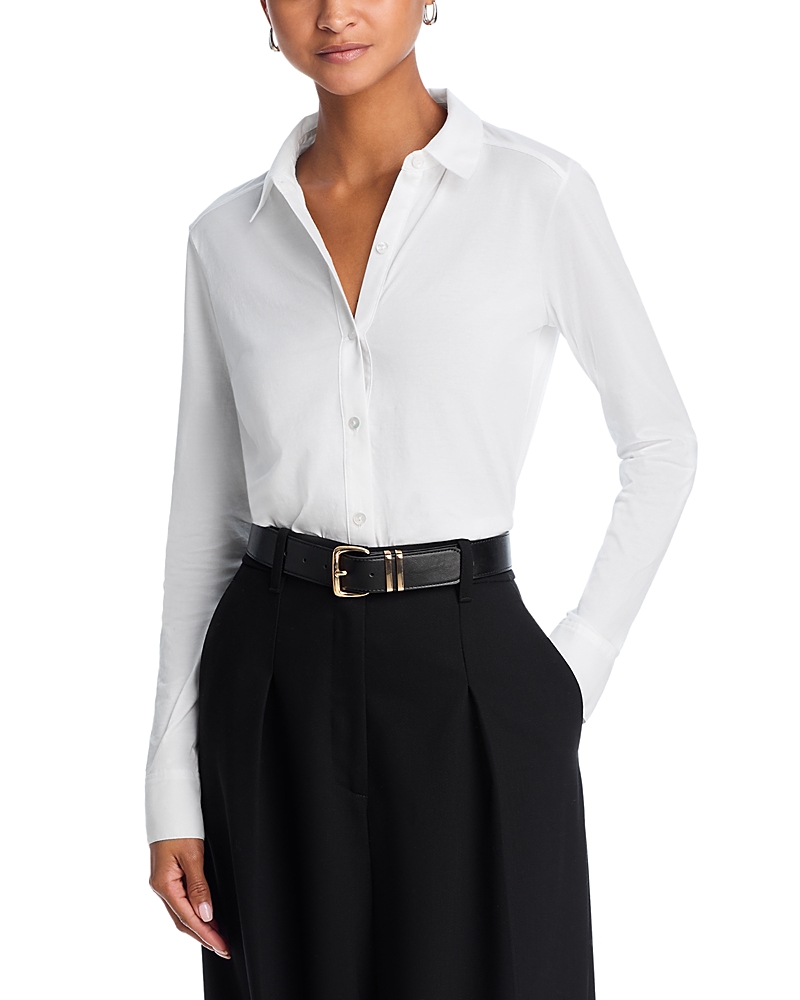 Theory Pima Cotton Shirt In White