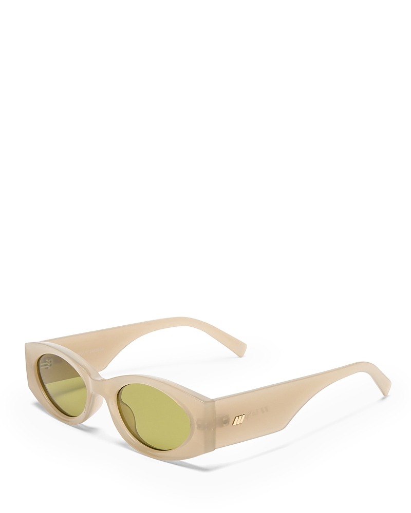 Shop Le Specs Mermaiden Oval Sunglasses, 52mm In Neutral