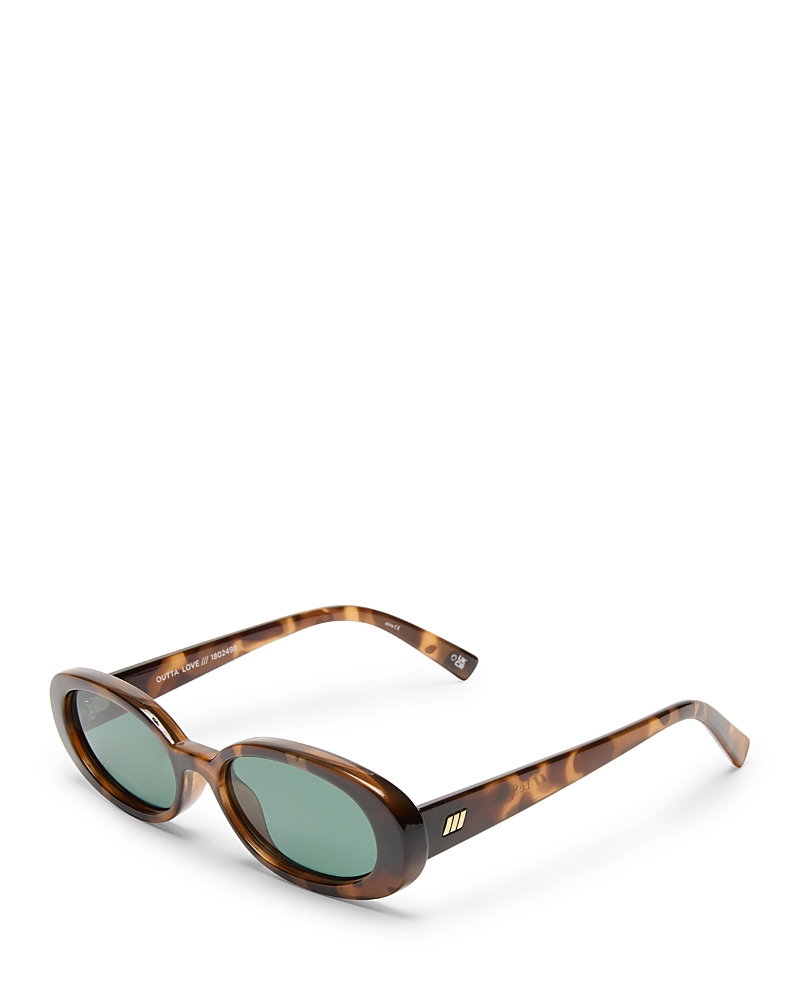 Le Specs Outta Love Oval-frame Polycarbonate Sunglasses In Tort