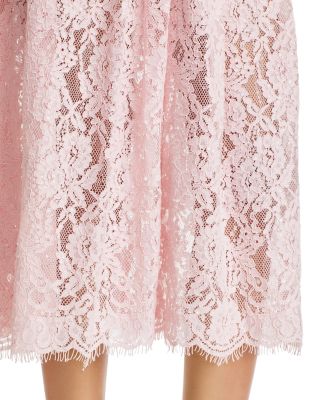 Pink Lace Embellished Midi Dress