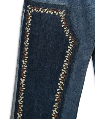 Kartik Research Karu Research Embroidered High Rise Trouser Jeans