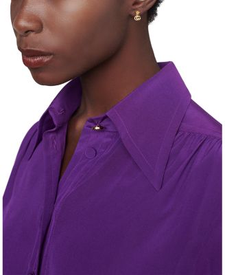 18K Yellow Gold Double G Drop Earrings