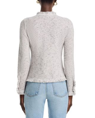 Fringe Mix Knit Jacket