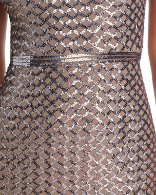 Belted Sequin Gown - Exclusive