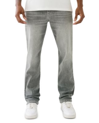 True Religion - Ricky Flap Straight Fit Jeans in Chalk Gray