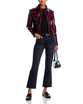 Claudine High Rise Ankle Flare Jeans in Black Lotus