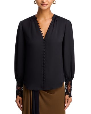 Ava Lace Cuff Blouse