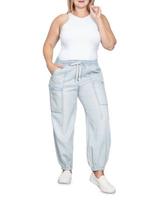 Plus Size Low Slung Pull On Pants