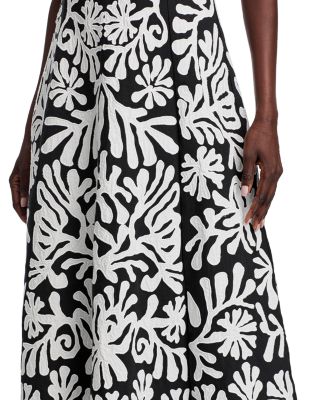 Agathe  Appliqu&eacute;d Puff Sleeve Dress