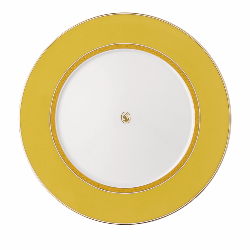 Rosenthal Swarovski Signum Dinner Plate In Yellow