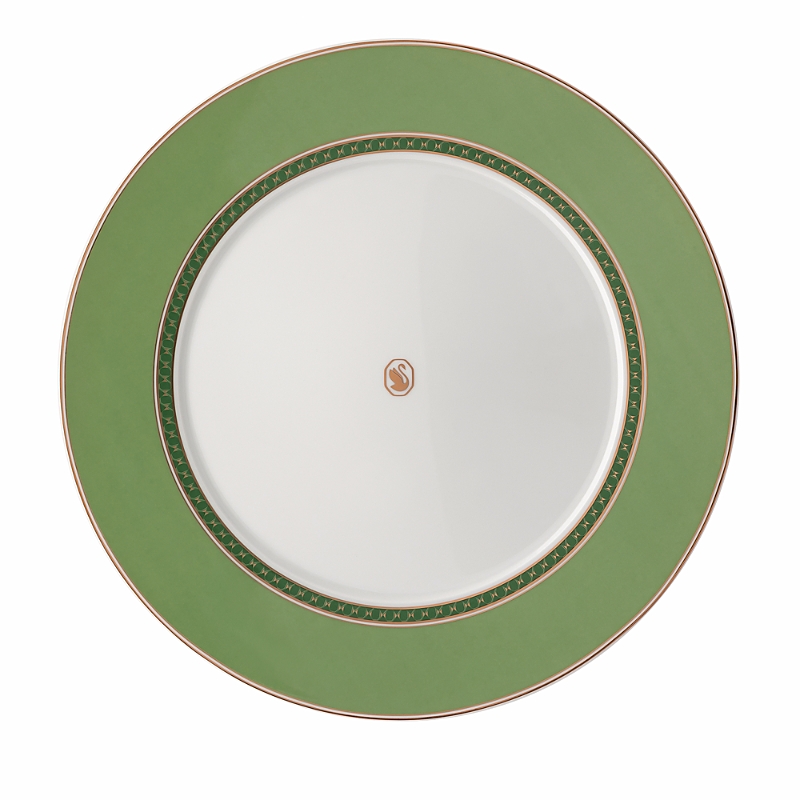 Rosenthal Swarovski X Signum Dinner Plate In Green