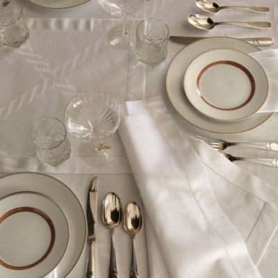 Ori Treccia Round Tablecloth, 117&amp;quot;
