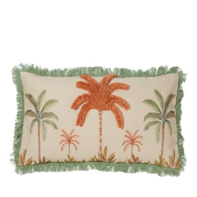 Jungle Tufted &amp; Embroidered Decorative Pillow, 14&amp;quot; x 21&amp;quot;