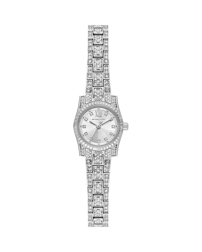Michael Kors Lexington Three Hand Stainless Steel Watch, 19mm In Silver
