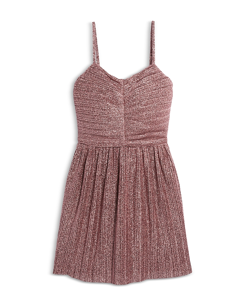 KatieJnyc Girls' Sabrina Ruched Shimmer Mini Dress - Big Kid