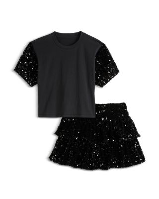 Girls' Misha Tiered Sequined Skirt - Big Kid 