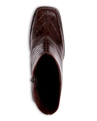 Women's Maximal Embossed Block Heel Booties