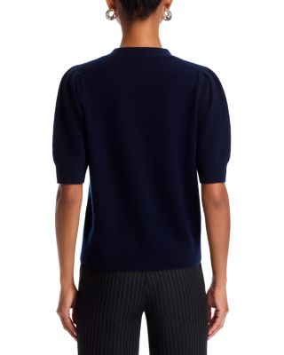 100% Cashmere Puff Sleeve Cardigan -Exclusive