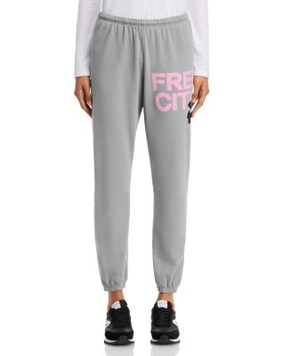 Cotton Logo Sweatpants in Silver Cloud