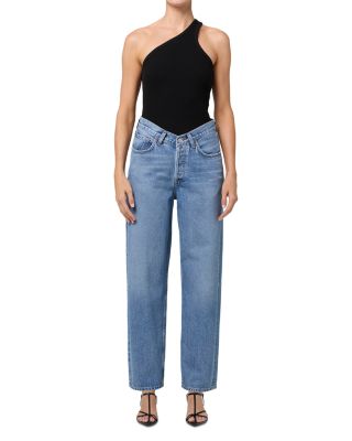 V-Waist High Rise Baggy Jeans in Fairway