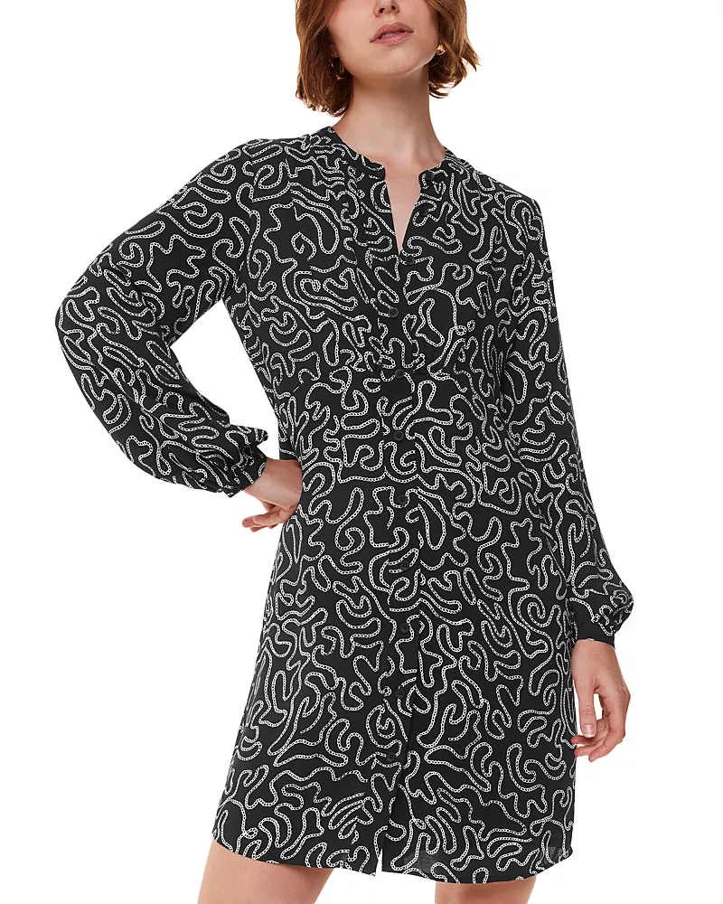 Whistles Chain Print Flippy Dress