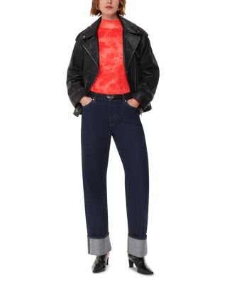 Blurred Blooms Mesh Top