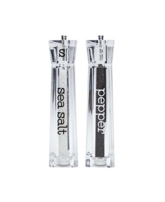 Tara Wilson Designs Salt + Pepper Shakers Black and White Letters