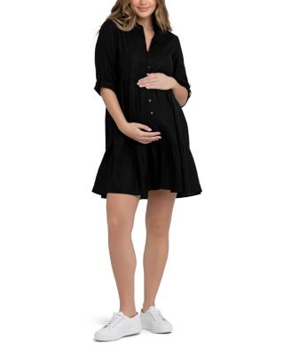 Ripe Maternity - Adel Linen Shirt Dress