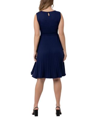 Knife Pleat Dress - Round Neck