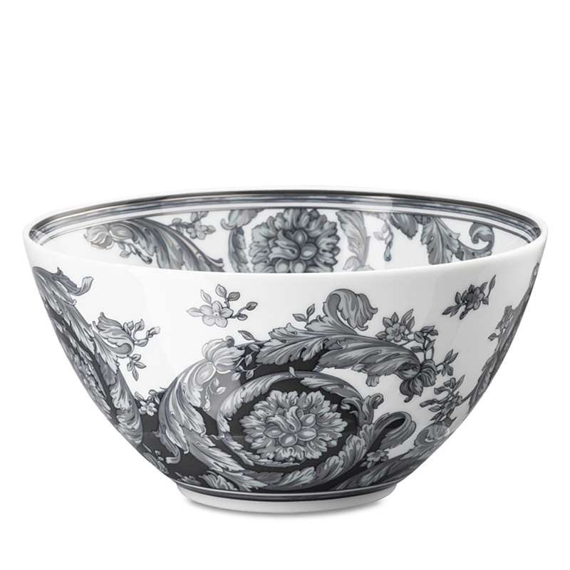 Versace X Rosenthal Barocco Haze Serving Bowl In Black