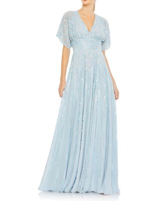 Mac Duggal - Embellished V Neck Evening Gown