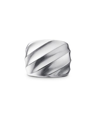 Sterling Silver Cable Edge Saddle Ring 
