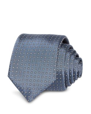 BOSS - Skinny Floral Grid Tie