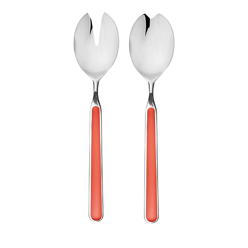 Mepra Fantasia 2 Piece Salad Serving Set In New Coral