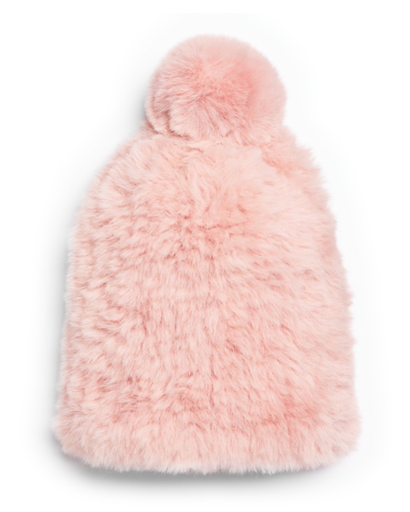 Surell Girls' Faux Fur Knitted Beanie Hat - Little Kid, Big Kid