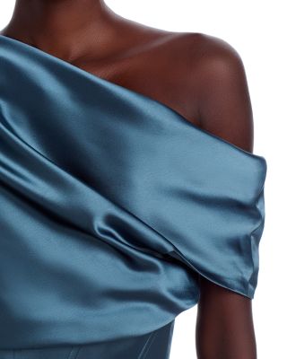 Asymmetric Draped Gown