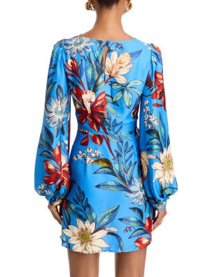 Surreal Flowers Faux Wrap Dress