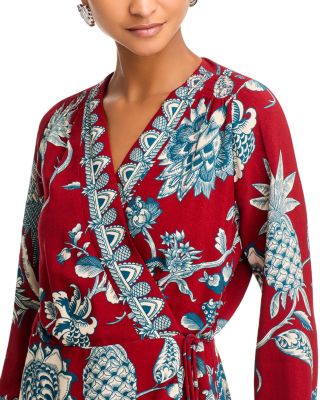 Tropical Landing Mini Wrap Dress