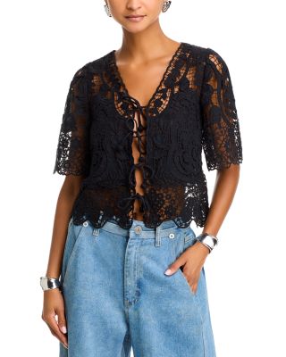 Sea - Gianna Lace Tie Top