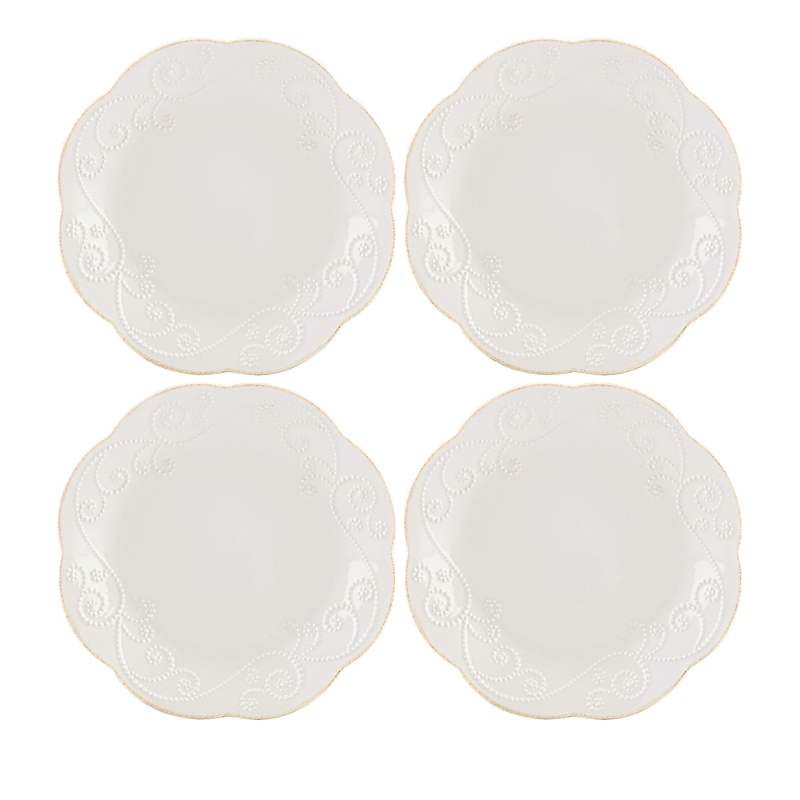 Lenox French Perle White 4pc Dessert Plate Set