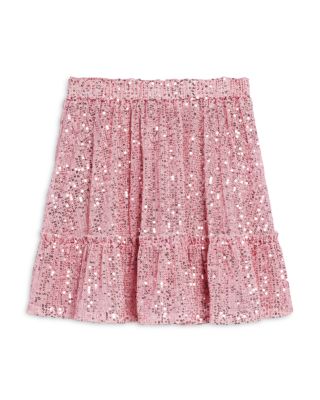 AQUA - Girls' Sequined Tiered Skirt - Little Kid, Big Kid - Exclusive