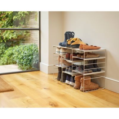 Level Plus Adjustable Shoe Rack, Stores 12 Pairs