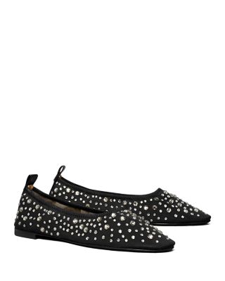 Tory Burch - Women's Eddie Crystal Ballet Flats